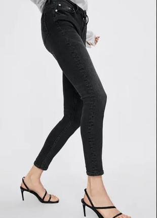 Zara premium skinny jeans, zara, джинси зара, чорні джинси, чорні скінні3 фото