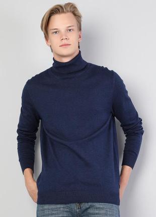 Jack & jones premium шерстяная водолазка цвета электрик2 фото