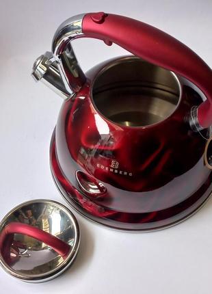 Чайник со свистком edenberg eb-1911red красный 3л5 фото