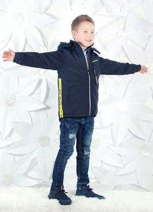 Якісна демісезонна куртка для хлопчика від grace (угорщина), (р. 134)3 фото