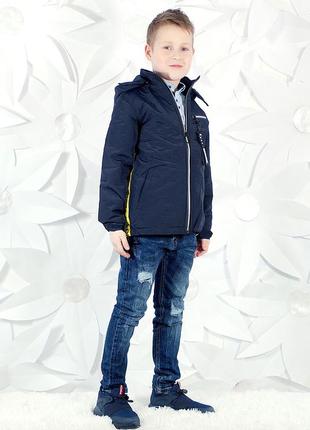 Якісна демісезонна куртка для хлопчика від grace (угорщина), (р. 134)4 фото