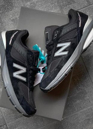 Кроссовки черные замшевые new balance 990v5 black2 фото