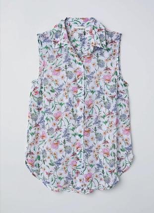 Шифоновая блузка с цветочным принтом h&m3 фото