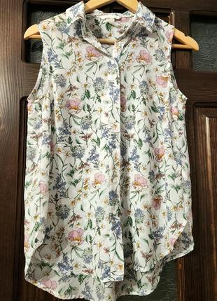 Шифоновая блузка с цветочным принтом h&m10 фото