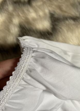 Юбка белая подьюбник беллая нижняя юбка хлопковый с ажуром хлопок нижняя юбка m&s- s m3 фото