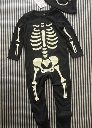 Чоловічок сліп комбінезон скелет