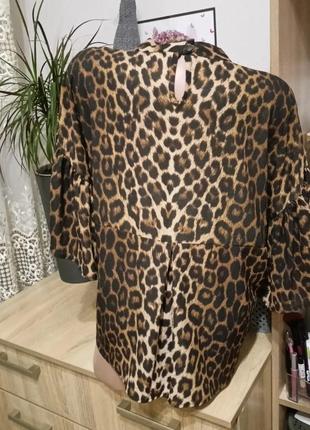 Леопардовая блуза с чокером4 фото