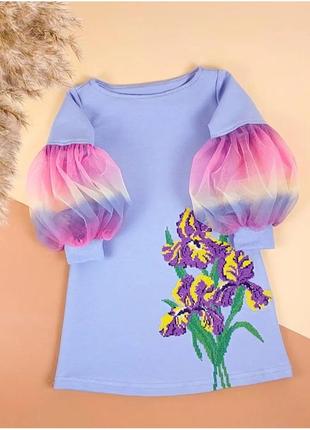 Платье вышиванка 98-128 см для девочек ириска