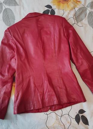 Качественная кожаная куртка, пиджак maranta италия xs-s8 фото