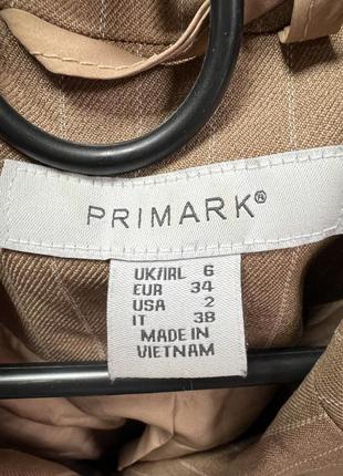 Піджак/ жакет primark коричневий у смужку4 фото