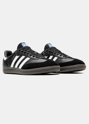 Кроссовки adidas humance samba black gum (original box)