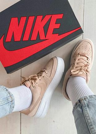 Кросівки nike air force 1 saga beige suede кросівки