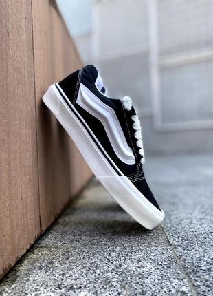 Кеди vans knu school black&white3 фото