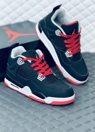 Кроссовки мужские весенние nike air jordan black red кроссовки джордан 4