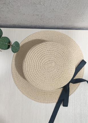 Капелюх дитячий солом'яний літній панама шляпа солома2 фото