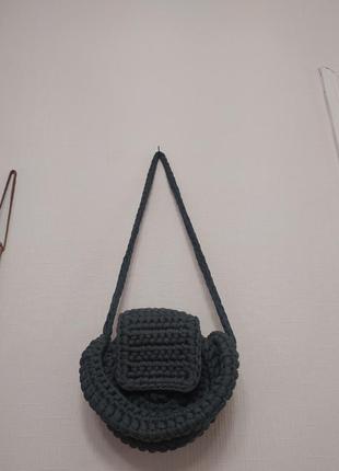 Класна, шкірна, плетена сумка handmade1 фото