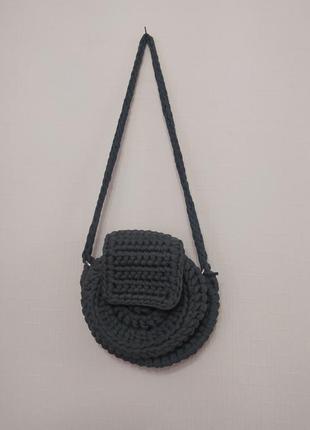 Класна, шкірна, плетена сумка handmade3 фото