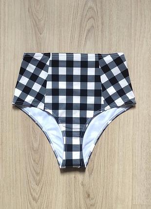 Високі плавки в клітинку / висока посадка / pin up
