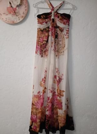 Легкое шифоновое платье, длинное платье