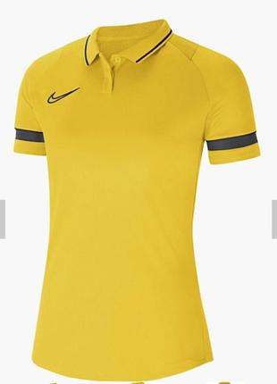 Поло nike academy 21 dry ss polo yellow