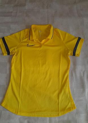 Поло nike academy 21 dry ss polo yellow3 фото