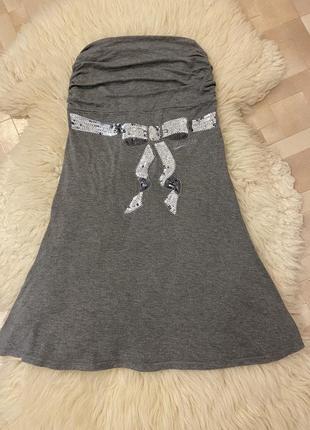 Трикотажне короткий сіра сукня koralline, размерхѕ