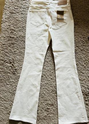 Новые белые джинсы massimo dutti оригинал бренд штаны клеш светлые размер 40 на размер s,m4 фото