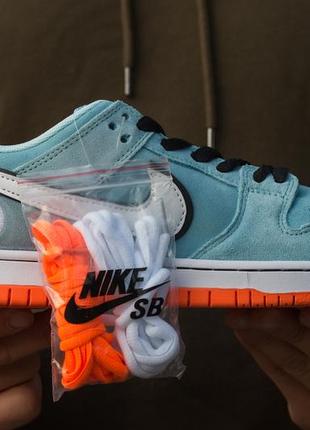 Женские кроссовки nike sb dunk blue orange club 58 38-412 фото