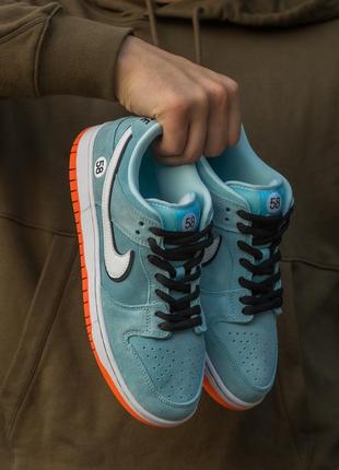 Женские кроссовки nike sb dunk blue orange club 58 38-41