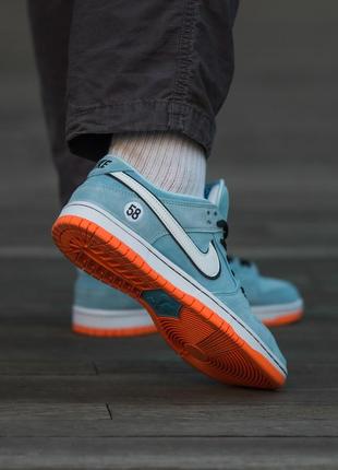 Женские кроссовки nike sb dunk blue orange club 58 38-415 фото