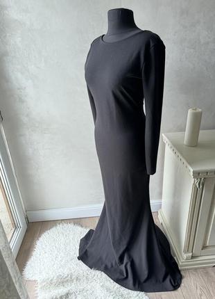 Черное платье с шлейфом2 фото