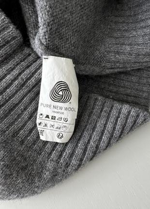 Вовняний сірий светр benetton6 фото
