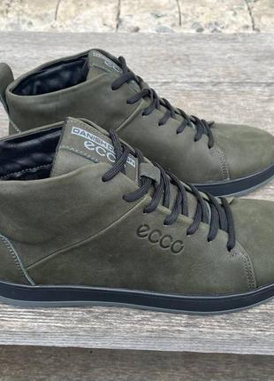 Чоловічі шкіряні зимові кеди ecco