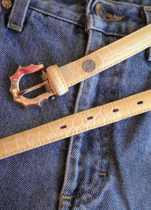 Качественный не широкий ремень мягкая кожа buckles & belts bb 85см укорачивается по пряжке10 фото