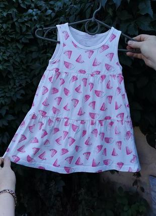 Трикотажное платье арбуз, на 2-3года, р98,