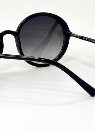 Сонцезахисні окуляри жіночі круглі в пластиковій оправі з градієнтним тонуванням тоненькі дужки5 фото