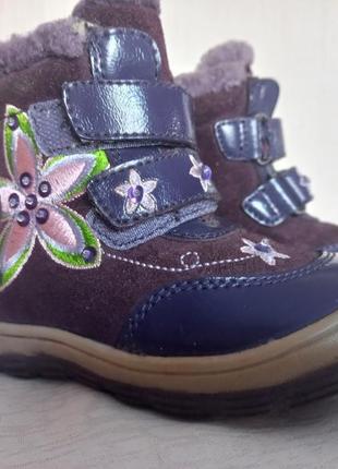Зимові черевички на дівчинку 23розмір