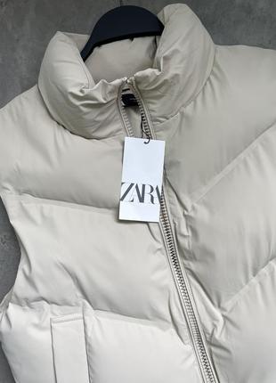 Молочна жилетка zara, жилетка зара