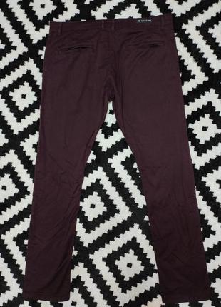 Брюки штани чоловічі бордові прямі slim fit завужені enzojns, розмір xxl.5 фото