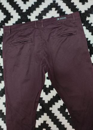 Брюки штани чоловічі бордові прямі slim fit завужені enzojns, розмір xxl.7 фото