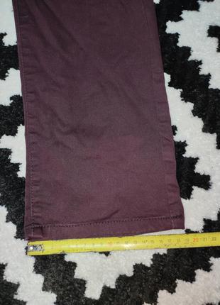 Брюки штани чоловічі бордові прямі slim fit завужені enzojns, розмір xxl.10 фото