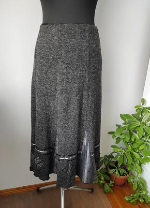 Комбинированная трикотажная юбка гаде 42 р италия