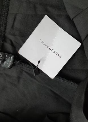 Черные брюки широкие высокая посадка shein3 фото