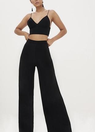 Костюм брюки палаццо і топ, тканина масло