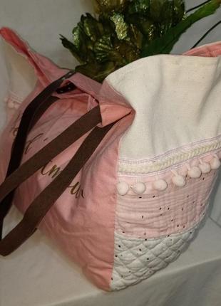 Большая текстильная сумка bebe l  `amour +подарок2 фото