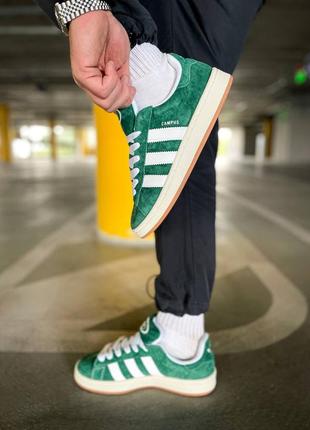 Кроссовки adidas campus 00s "dark green"6 фото