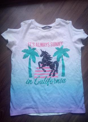 Футболка на девочку 7-8 лет