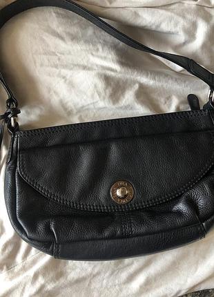 Кожаная сумка-багет