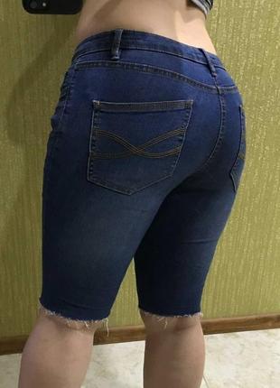 Стрейчевые джинсовые шорты бриджи