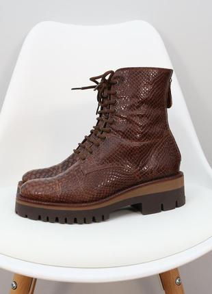 Легкие и удобные кожаные ботинки pasito на стопу 24.5 см6 фото